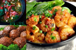 Mẹ đãi cả nhà bữa tối thịnh soạn với thịt viên trứng cút, đậu ngọt xào tôm và canh nấm chua cay