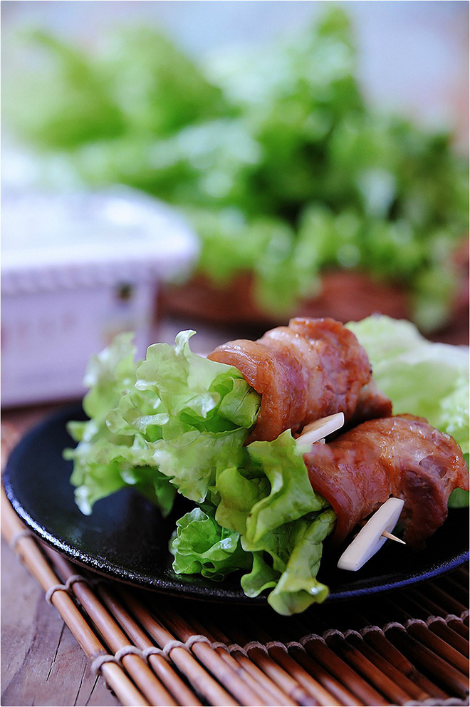 cong thuc lam thit cuon xa lach sieu nhanh sieu de