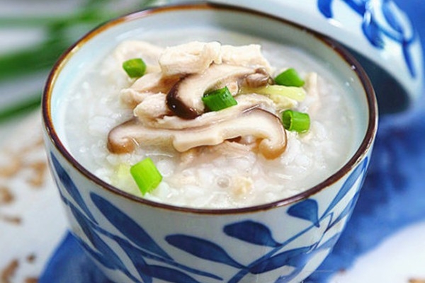 cháo ức gà nấm đông cô tươi 7